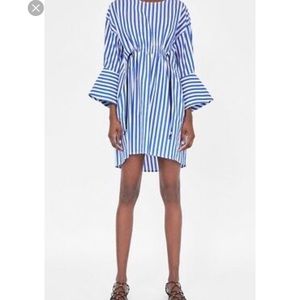 Zara Basic Striped Shirt Dress